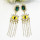 E-5497 Evil Eye Earrings Blue Rhinestone Dangle Tassel Shining Drop Earrings Women Earring Party Jewelry