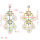 E-5499 Dangle Petal Acrylic Earrings Fashion Bohemian Resin Crystal Flower Earrings 925 Silver Needle Crystal Earrings
