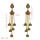 E-5501 Boho Style Women Indian Jhumka Earrings 2019 Gold Sliver Metal flower Big Bells Dangle Long Tassel Earring Ladies Gypsy Jewelry