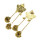 E-5502 Indian Earrings Golden Chandelier Shaped Pendant Earrings Long Tassel Gypsy Earrings