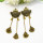 E-5502 Indian Earrings Golden Chandelier Shaped Pendant Earrings Long Tassel Gypsy Earrings