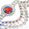N-7308 * Bohemian Vintage Silver Plated Coin Tassel  Waist Belly Body Chain Dance Jewelry