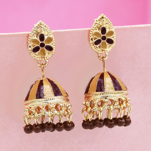 E-5510 Vintage Indian Drop Earrings Chandelier Earrings Gypsy Triabl Beaded Fashion Jewelry