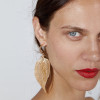 E-5371    Leaf earrings with golden hooks and light Pendant Earrings Jewelry For Women Design