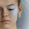 E-5437 Korean exquisite acrylic tassel earrings 4 color fashion shiny party stud