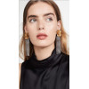 E-5512 Fashion Gold Metal Flower Earrings Women Rhinestone Long Tassel Drop Earrings Wedding Party Jewelry