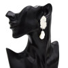 E-5514 Baroque Vintage Earrings Fashion Antique Alloy Leaf Irregular Simulated Pearl Charm Earrings for Woman pendientes mujer