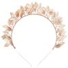 F-0397 New Shiny Alloy Copper Wire Leaves Traditional Handmade Costume Gold Plated Headwear Accessories Fashion Jewelry