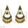 E-5518 Vintage Gold Triangle Bell Tassel Earrings Party Earrings