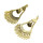 E-5518 Vintage Gold Triangle Bell Tassel Earrings Party Earrings