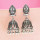 E-5521 Gypsy Afghan Jewelry Antique Silver Card Small Bell Bead Drop Fringe Retro Earring Woman Bohemia Gift