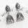 E-5521 Gypsy Afghan Jewelry Antique Silver Card Small Bell Bead Drop Fringe Retro Earring Woman Bohemia Gift