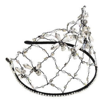 F-0692 Mesh Acrylic Rhinestone Elegant Wedding Headband Hair Accessories