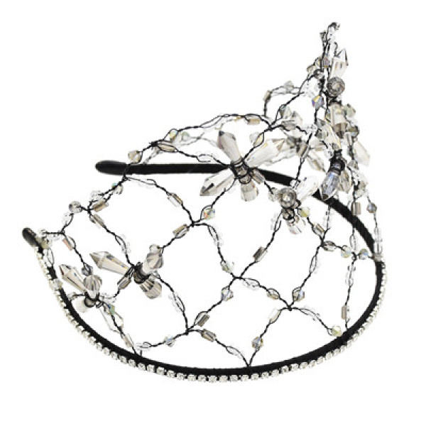 F-0692 Mesh Acrylic Rhinestone Elegant Wedding Headband Hair Accessories