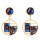 E-5525 Fashion Geometric Acrylic Earrings for Women Boho Round Gold Metal Drop Earring Wedding Party Gift