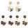 E-5525 Fashion Geometric Acrylic Earrings for Women Boho Round Gold Metal Drop Earring Wedding Party Gift