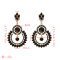 E-5528 classic round hollow alloy diamond earrings retro palace style luxury full diamond earrings