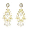 E-5526 Drop Dangle Earring Fashion Waterdrop Pearl Rhinestone Earrings S925 Stud for Woman Party Jewelry