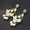 E-5526 Drop Dangle Earring Fashion Waterdrop Pearl Rhinestone Earrings S925 Stud for Woman Party Jewelry