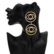 E-5527 Europe and America exaggerated big earrings gold-plated eyes Halloween funny earrings