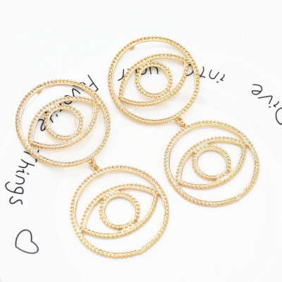 E-5527 Europe and America exaggerated big earrings gold-plated eyes Halloween funny earrings