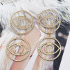 E-5527 Europe and America exaggerated big earrings gold-plated eyes Halloween funny earrings