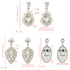 E-5529 Elegant Flower Pearl Crystal Drop Earrings Bridal Gold Silver Metal Wedding Rhinestone Earring Party Jewelry