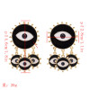 E-5530 Vintage Ethnic Black Color Big Eyes Charm Stud Earrings for Women Fashion Jewelry Bohemian Collection Earrings Accessories