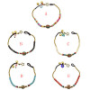 B-0994 Simple Bohemian Handmade Beaded Bell Bangle Bracelet for Women Party Bracelet