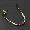B-0994 Simple Bohemian Handmade Beaded Bell Bangle Bracelet for Women Party Bracelet
