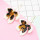 E-5531 Autumn and winter fashion flower earrings acrylic gold-plated lightweight earrings