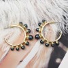 E-5534 Metal texture geometric C-shaped pearl earrings Simple trend simple girl earrings party gift