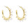E-5534 Metal texture geometric C-shaped pearl earrings Simple trend simple girl earrings party gift