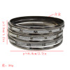 B-0995 7Pcs/Set Alloy ring bracelet punk shiny Bangle Bracelet nightclub black jewelry  For Women