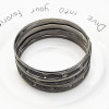 B-0995 7Pcs/Set Alloy ring bracelet punk shiny Bangle Bracelet nightclub black jewelry  For Women