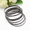 B-0995 7Pcs/Set Alloy ring bracelet punk shiny Bangle Bracelet nightclub black jewelry  For Women