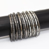 B-0995 7Pcs/Set Alloy ring bracelet punk shiny Bangle Bracelet nightclub black jewelry  For Women