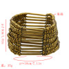 B-0996 Bohemian Multilayers Resin Beaded Strand Bracelet Women Charm Statement Elastic Bracelet Vintage Jewelry