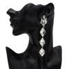 E-5536 Luxury Water Drop Long Earrings For Women Bricons Wedding Crystal Drop Big Earrings