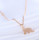 N-7314 Simple Dinosaur Necklace Silver Gold Metal Animal Pendant Necklaces Women Girl Party Jewelry