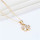 N-7312 Zircon Pendant Crystal Clavicle Chain Flower Shape Necklace for Woman