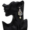 E-5538 Rhinestone Flower Earrings Drop Dangle Earring for Woman Fashion Accessoires