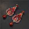 E-5538 Rhinestone Flower Earrings Drop Dangle Earring for Woman Fashion Accessoires