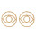 E-5540 Big Hollow Eye Stud Earrings For Women Girl Round Metal Gold Silver Color Earring Party Jewelry Gift
