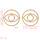 E-5540 Big Hollow Eye Stud Earrings For Women Girl Round Metal Gold Silver Color Earring Party Jewelry Gift