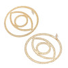 E-5540 Big Hollow Eye Stud Earrings For Women Girl Round Metal Gold Silver Color Earring Party Jewelry Gift