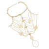B-0638 Bohemian vintage silver multilayer coin flower charms anklet bracelets women foot jewelry