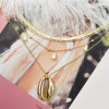 N-7318 Bohemian Shell Multi Layer Necklaces for Women Girl Fashion Gold Silver Color Pendant Necklace Collar Jewelry