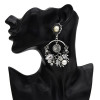 E-5543 Fashion Insect Shape Pearl Rhinestone Coin Round Drop Dangle Earring for Woman
