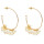 E-5544 Elegant Big Circle Hoop Earrings for Women Bridal Simulated Pearl Wedding Earring Party Jewelry